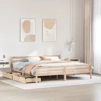 Letto senza Materasso 200x200 cm in Legno Massello di Pino 3301618