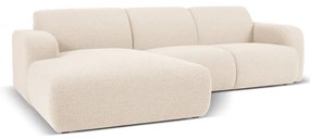 Divano angolare beige in tessuto bouclé (angolo sinistro) Molino - Micadoni Home