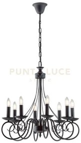 Lampadario beatrice antracite 8xe14 63x120cm i-beatrice-8