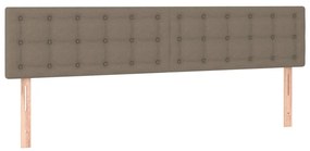 Testiera 2 pz tortora 100x5x78/88 cm in tessuto