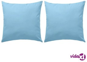 vidaXL Cuscini da Esterno 2 pz 60x60 cm Azzurro