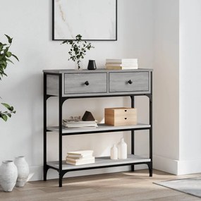 Tavolino Consolle Grigio Sonoma 72,5x25x75 Cm Legno Multistrato /