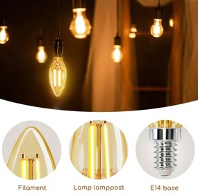 Lampadina LED C35 E14/4W/230V 2200K - Aigostar