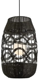 Lampadario a sospensione con filo ARONA 1xG9/9W/230V diametro 40 cm nero