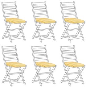 Set di 6 cuscini sedie giallo 31 x 39 cm TOLVE Beliani