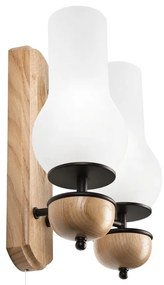 Brilagi - LED Applique COTTAGE 2xE14/40W/230V quercia/bianco