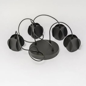 Lampadario a sospensione con cavo GAMBIT 4xGU10/10W/230V nero