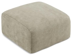 Poggiapiedi beige con rivestimento in ciniglia Leila – Makamii