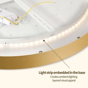 Brilagi - Lampada LED dimmerabile GLASS POOL DOUBLE LED/48W/230V 40 cm dorata + telecomando