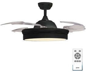 Ventilatore da soffitto Maddalena trasparente, Ø 46 cm, ZEPHIR IP00