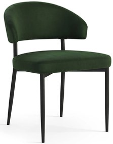 IRIS Verde Bosco (tessuto Victoria 68AC) - MODERNA SEDIA IMBOTTITA PER SALONE/SALA DA PRANZO LOFT