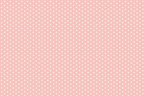 Carta da parati – Sfondo rosa punteggiato di punti bianchi
