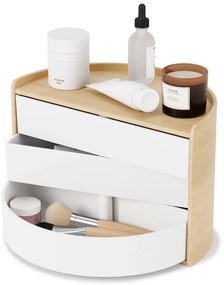 Organizzatore bagno rotante in colore naturale Moona - Umbra