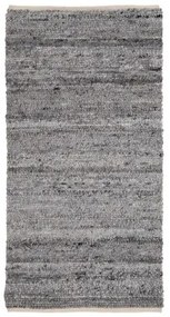 Tappeto 80 x 150 cm Tessuto Sintetico Grigio