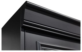 Vetrina nera in pino massiccio 110x215x44 cm Organize – WOOOD