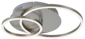 Plafoniera Moderna Frames Metallo Nichel Satinato Led Integrato 24,5W 3000K