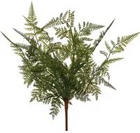 Set 3 Piante Artificiali Boston Fern con 15 Diramazioni Altezza 42 cm Verde