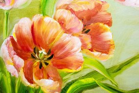 Quadro su tela – Tulipani rossi in stile vintage