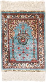 Hereke Tappeto 40 x 50 Beige (Tacchino) Annodato A Mano
