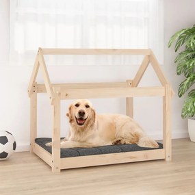 Cuccia per cani 81x60x70 cm in legno massello di pino