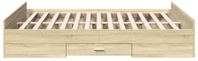 Giroletto cassetti rovere sonoma 150x200 cm legno multistrato