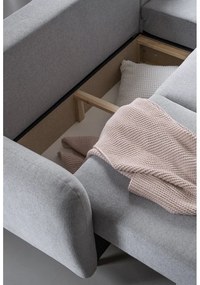 Divano letto angolare grigio chiaro, angolo destro Scandic Lagom - Miuform