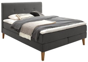 Letto boxspring antracite 160x200 cm Stockholm - Meise Möbel