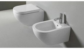 Coppia Di Sanitari Sospesi Ceramica Cielo "Enjoy 53" Bianco Lucido