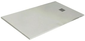 Piatto doccia in resina Strato bianco L 140 x L 70 x H 2.8 cm effetto pietra