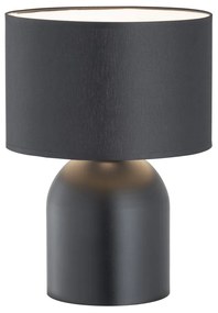 Lampada ASPEN LN1 BLACK E27 da Tavolo, Scrivania e Comodino Colore Nero