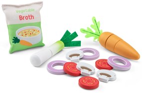 Set di alimenti per preparare la zuppa