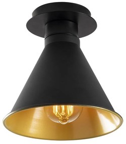 Lampada da soffitto in nero e oro con paralume in metallo ø 20 cm Berceste - Opviq lights