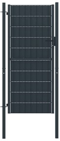 Cancello Per Recinzione İn Pvc E Acciaio 100x204 Cm Antracite /