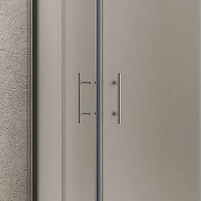 Box doccia 3 lati 80x150x80 vetro opaco apertura angolare KF1000 - KAMALU