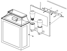 Eglo 97294 - Applique da esterno SONCINO 2xE27/60W/230V
