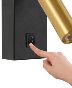 Brilagi - Luce Spot da parete a LED MAYA LED/3W/230V 4000K nero/oro