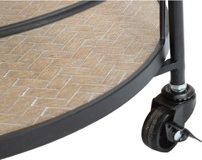 Tavolino da servizio in metallo su ruote 41,5x40 cm Arex – Mauro Ferretti