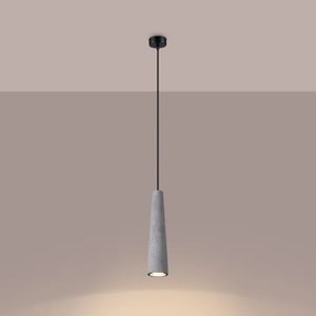 Sollux SL.1347 - Lampadario a sospensione con filo ELECTRA 1xGU10/10W/230V calcestruzzo/grigio