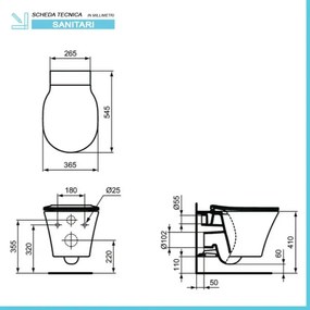 Sanitari Ideal Standard Connect sospesi Rimless AquaBlade copriwater originale