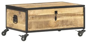Tavolino da salotto 70x50x33 cm in legno massello di mango