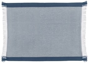 Tovaglietta cotone 35x45 cm tinto filo blu