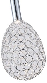 Lampadario LED a sospensione con filo LED/6,3W/230V 3000K cromo lucido diametro 14 cm