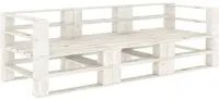 Divano da Giardino a Pallet 3 Posti Bianco in Legnocod mxl 120228