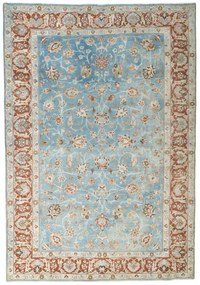 Tabriz Tappeto 200 x 290 Blu (Iran) Annodato A Mano