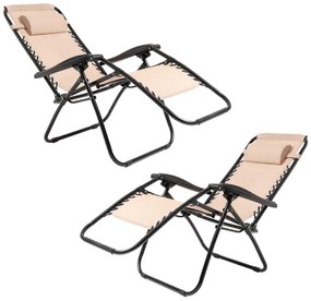 Pacchetto 2 sdraio Chilin - Beige