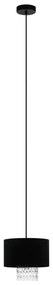 Eglo 39977 - Lampadario a sospensione con filo SAPUARA 1xE27/40W/230V nero