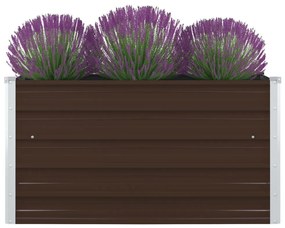 Letto Coltura Rialzato 100x100x45cm İn Acciaio Zincato Marrone /