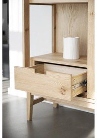 Vetrina in rovere con ante scorrevoli in colore naturale 100x203 cm Hazelton - Rowico