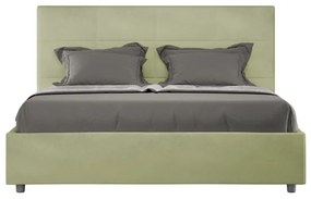 Letto contenitore da 160x190 in microfibra tč verde Mika