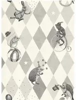 Rebel Walls Carta da parati Circus Corner - Graphite